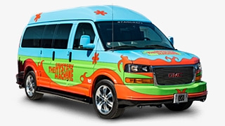 The Mystery Machine GMC Savana Starcraft rallye design wrap polep livery převlek scooby doo 